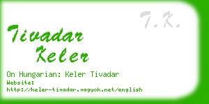 tivadar keler business card